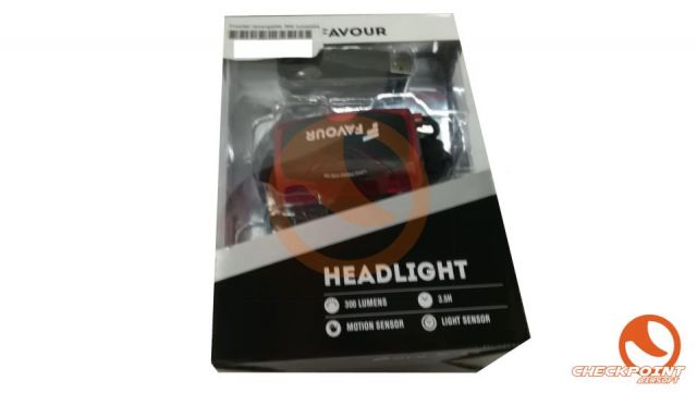 Frontal recargable 300 lúmenes negro