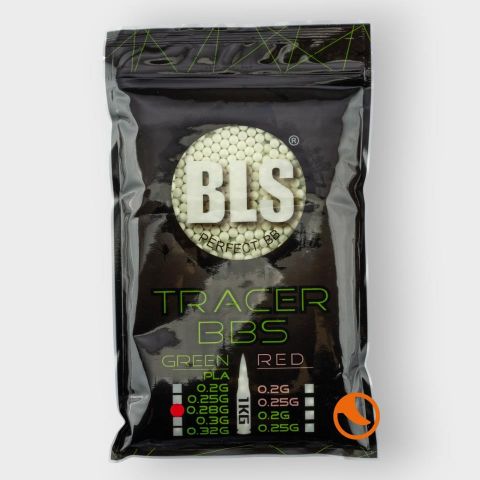 Bolas tracer verdes biodegradables 0,28 g BLS 1Kg