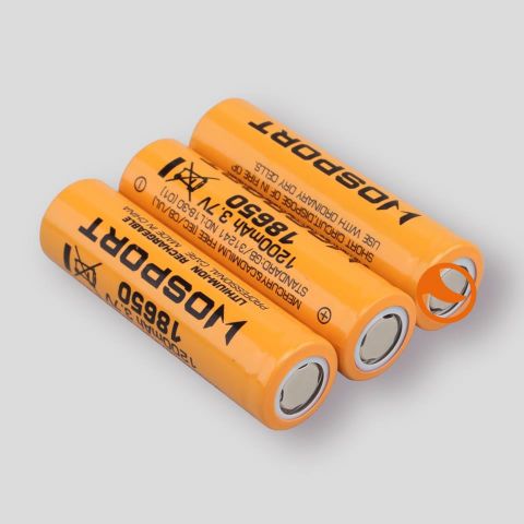 Bateria Recargable 18650x3.  3,7Vx1200Mah