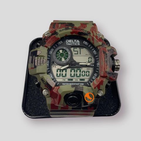 RELOJ TÁCTICO ANALÓGICO Y DIGITAL CAMUFLAJE