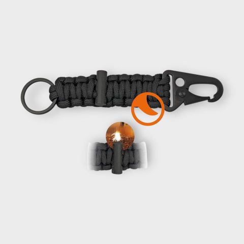 Mini Mosqueton c/paracord BK