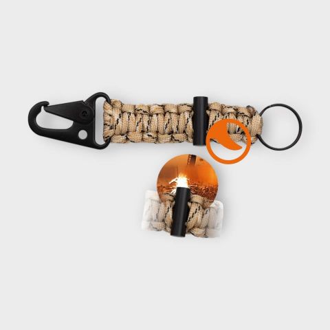 Mini Mosqueton c/paracord Coyote