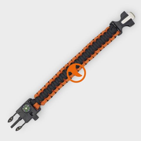 Paracord Supervivencia Naranja/Negro