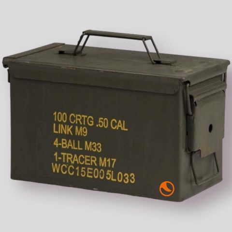 Caja de municion de Metal Usada Cal 50/556