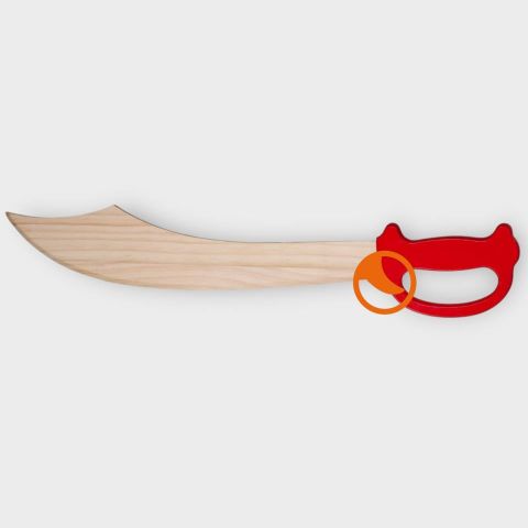 Espada Madera Mango Rojo