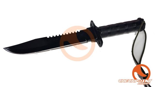 Cuchillo Jungle King I negro y verde