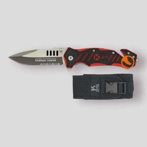 Navaja G10 Roja/Negra hoja 9cm