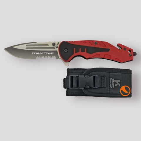 Navaja K25 Roja G10 8,7cm Clip