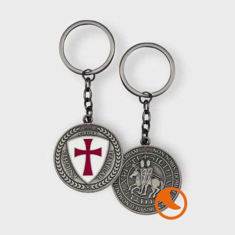 Llavero Templario Plata Vieja