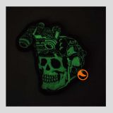 Parche Fluo Calavera c/ Casco F239