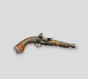 Pistola de gas flintlock silver