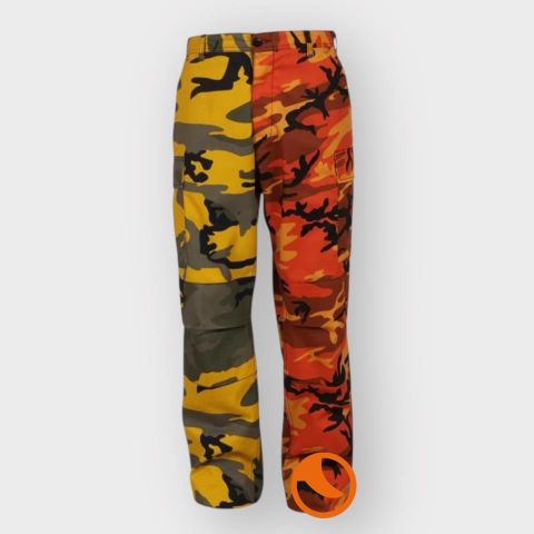 Pantalon 2 tonos amarillo/naranja