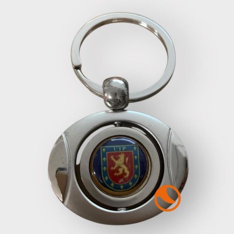 LLavero oval giratorio con chapa U.I.P