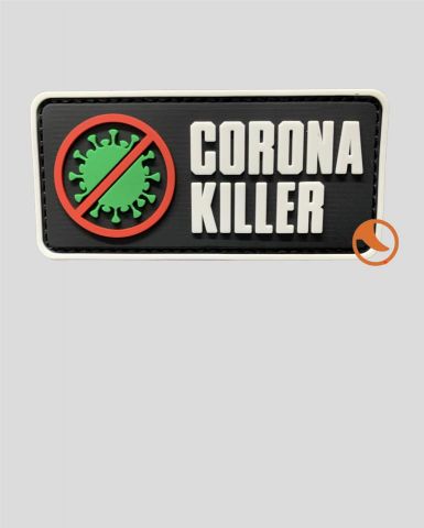 Parche pvc 3D Corona Killer Negro